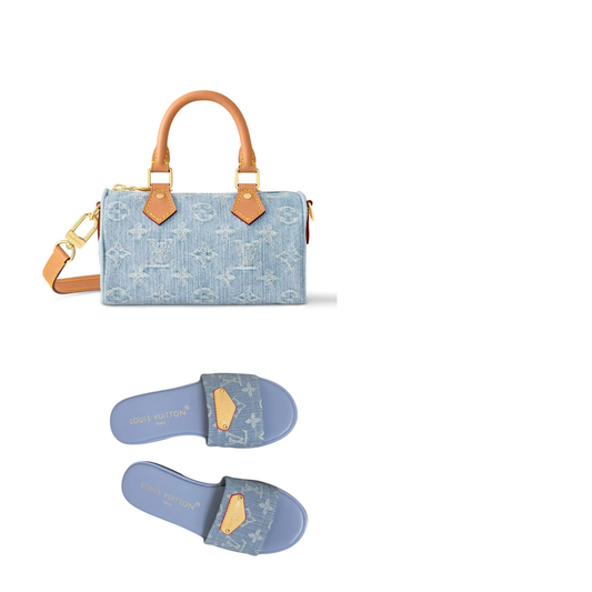 (16cm) Denim nano speedy + slides