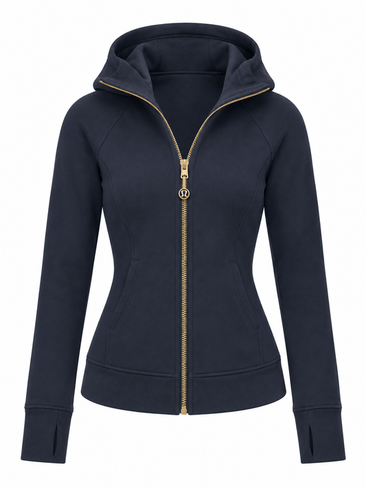 Navy Gold Zip Scuba