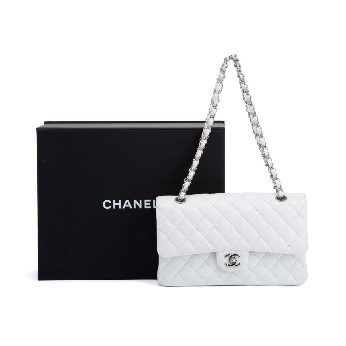 White Chanel Leather Bag