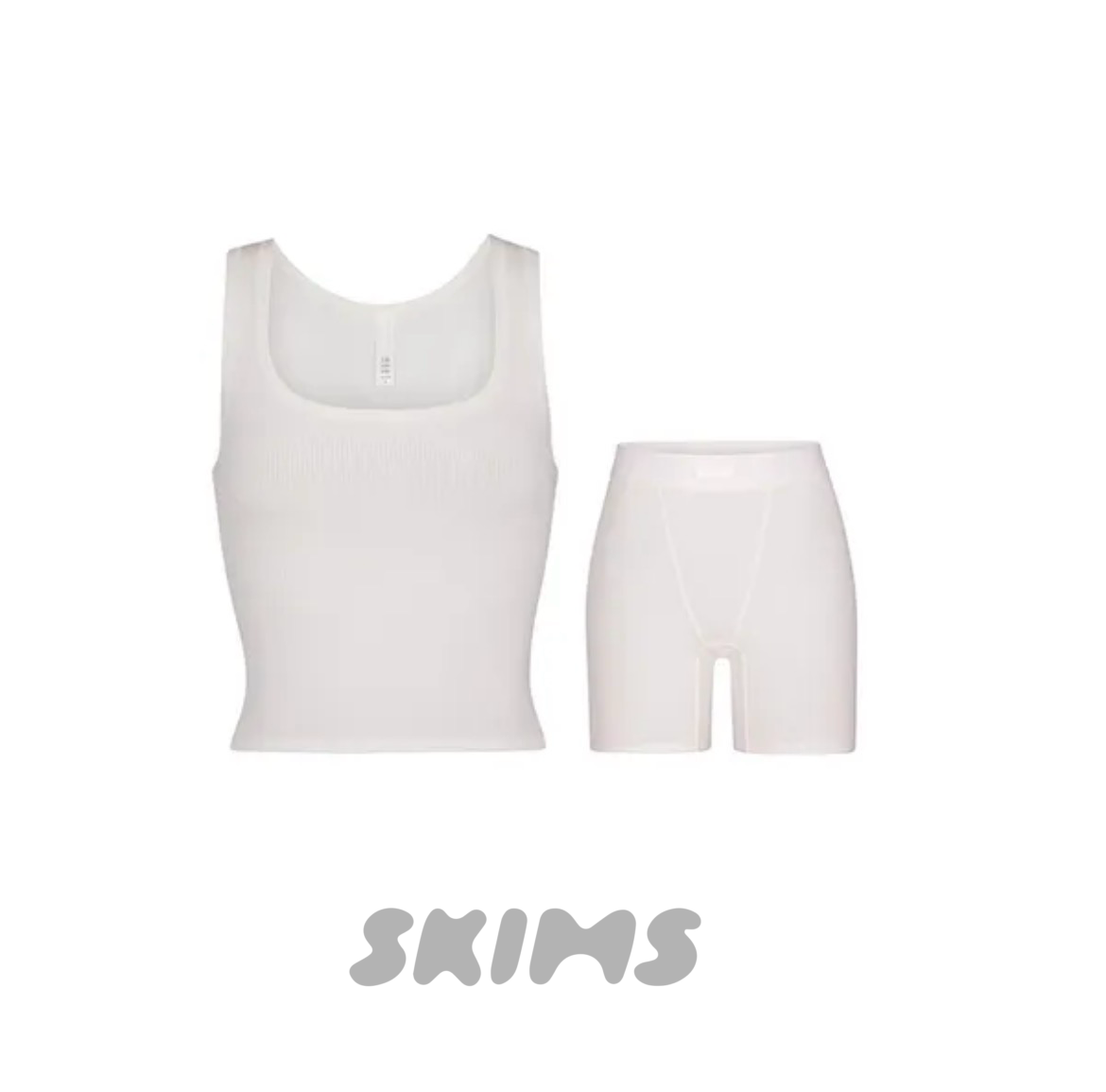 White Skims Set w/ Shorts