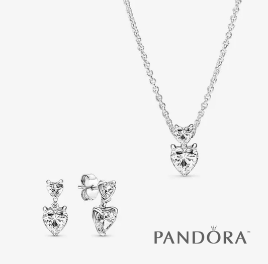 Silver Necklace + Earring Set